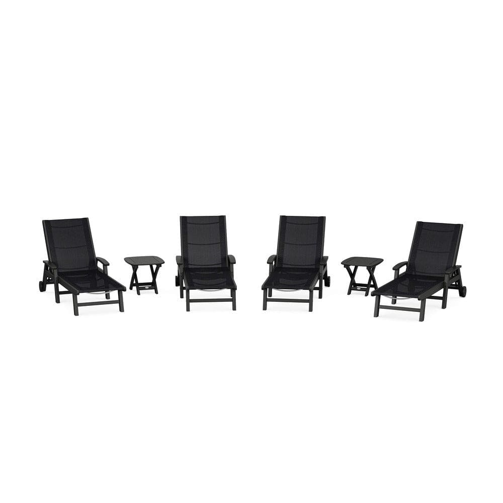 POLYWOOD® - Coastal Chaise 6-Piece Set with Wheels - PWS2024 Outdoor Furniture POLYWOOD®