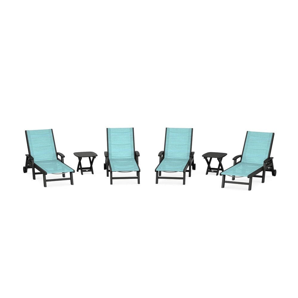 POLYWOOD® - Coastal Chaise 6-Piece Set with Wheels - PWS2024