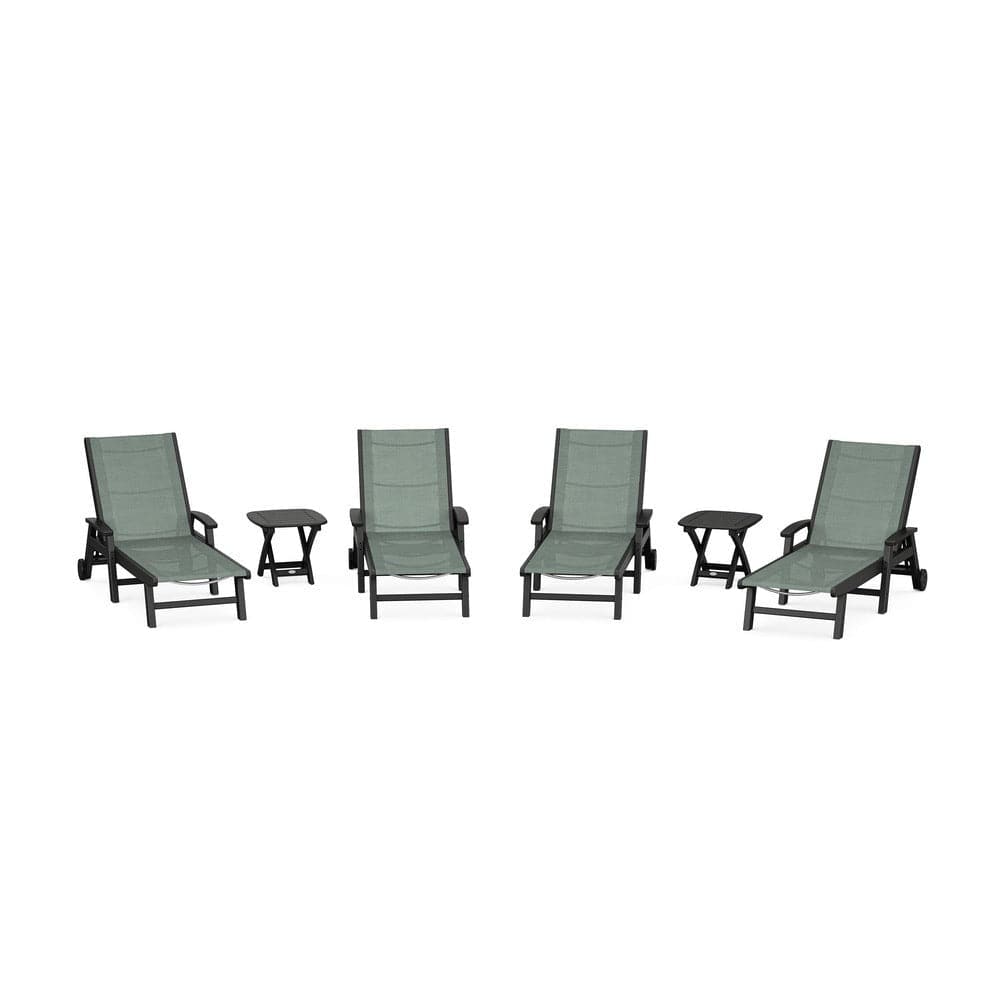 POLYWOOD® - Coastal Chaise 6-Piece Set with Wheels - PWS2024 Outdoor Furniture POLYWOOD®