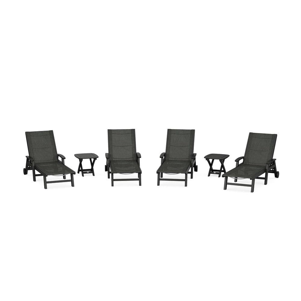 POLYWOOD® - Coastal Chaise 6-Piece Set with Wheels - PWS2024