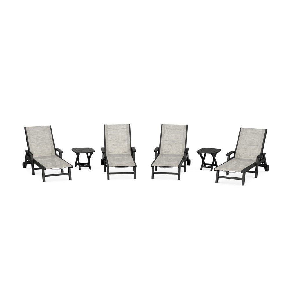 POLYWOOD® - Coastal Chaise 6-Piece Set with Wheels - PWS2024 Outdoor Furniture POLYWOOD®