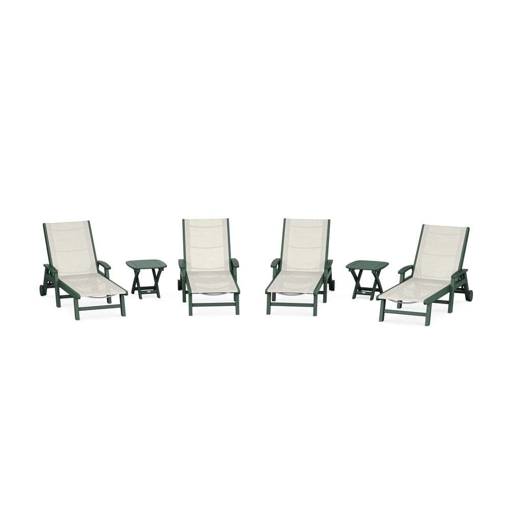 POLYWOOD® - Coastal Chaise 6-Piece Set with Wheels - PWS2024