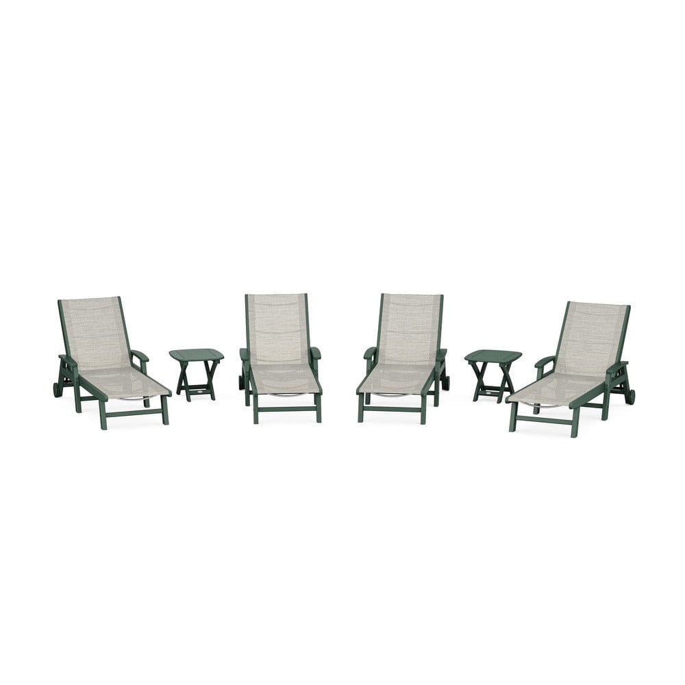 POLYWOOD® - Coastal Chaise 6-Piece Set with Wheels - PWS2024