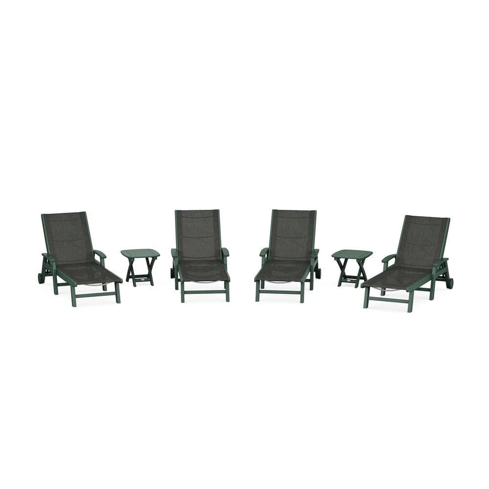 POLYWOOD® - Coastal Chaise 6-Piece Set with Wheels - PWS2024