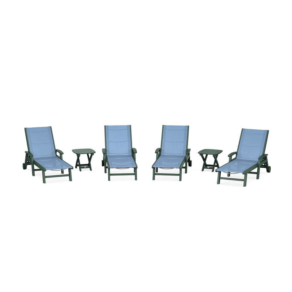 POLYWOOD® - Coastal Chaise 6-Piece Set with Wheels - PWS2024