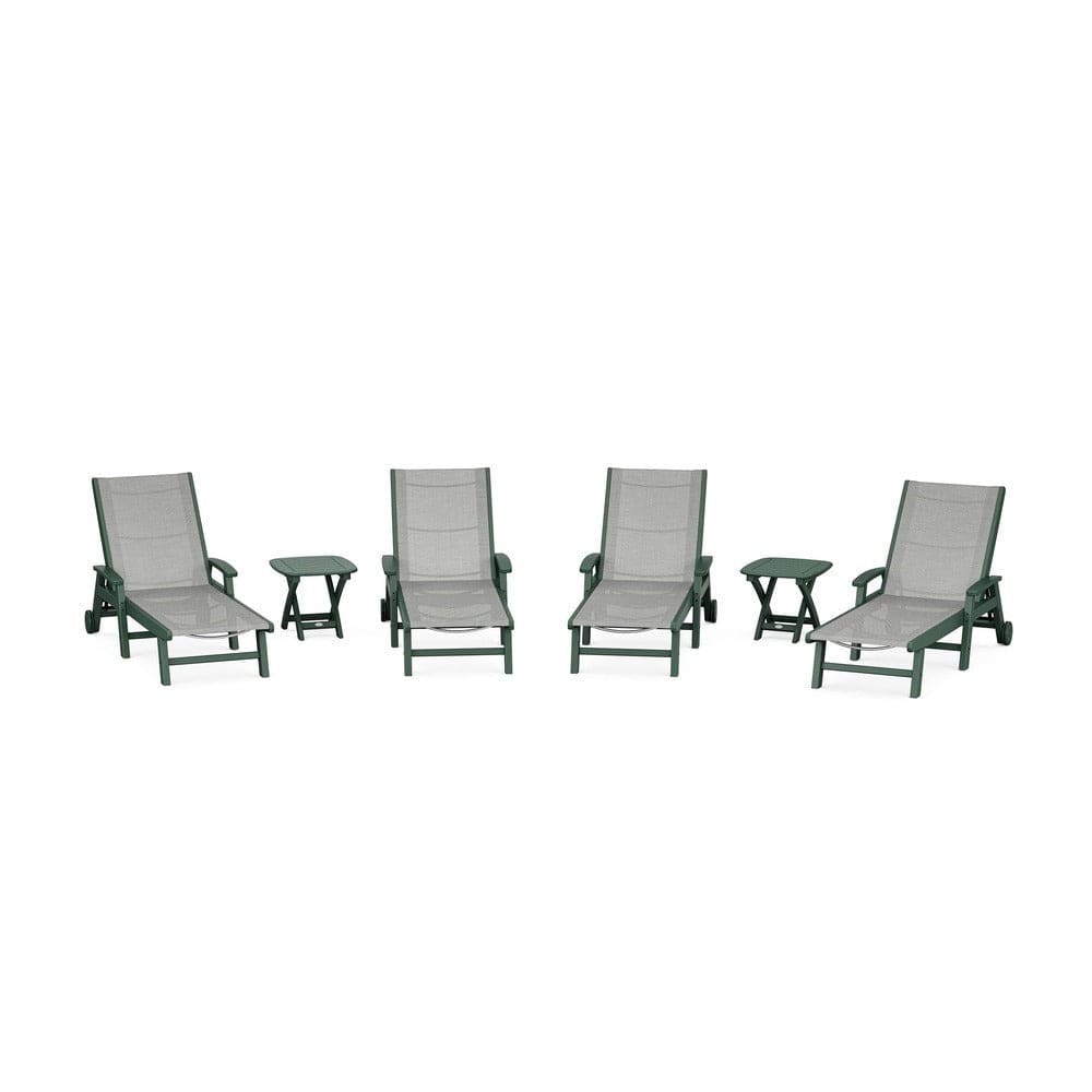 POLYWOOD® - Coastal Chaise 6-Piece Set with Wheels - PWS2024