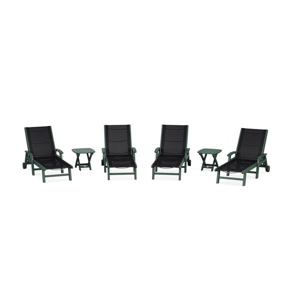 POLYWOOD® - Coastal Chaise 6-Piece Set with Wheels - PWS2024