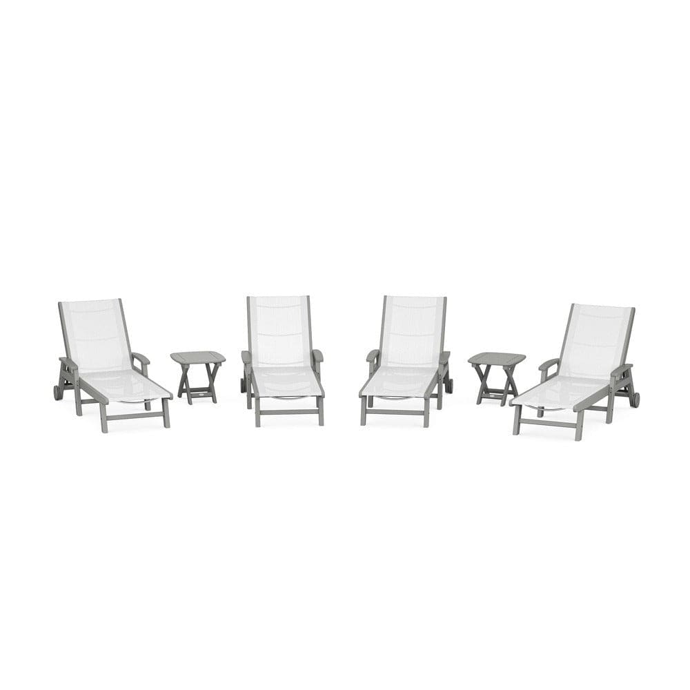 POLYWOOD® - Coastal Chaise 6-Piece Set with Wheels - PWS2024