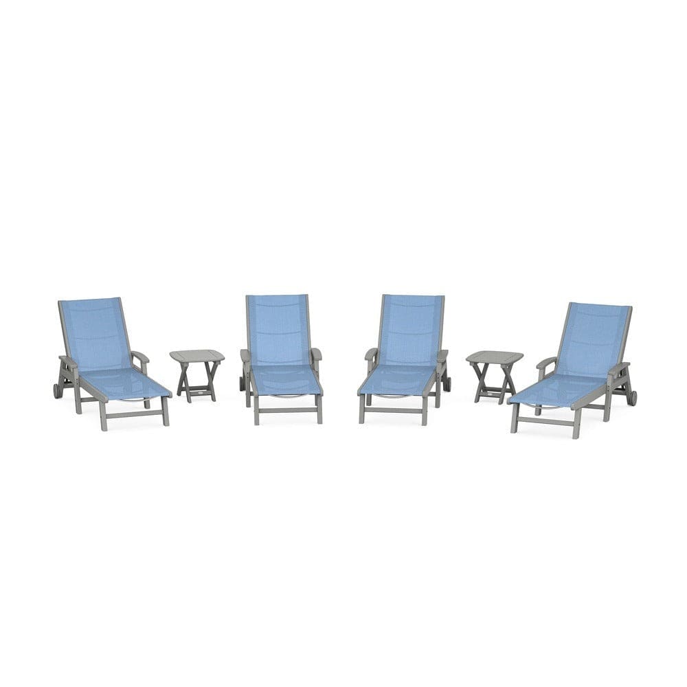POLYWOOD® - Coastal Chaise 6-Piece Set with Wheels - PWS2024