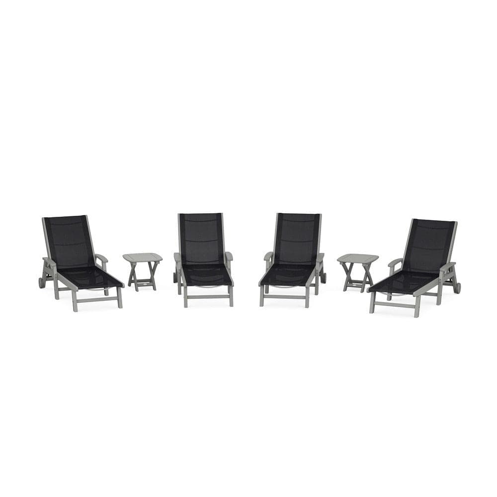 POLYWOOD® - Coastal Chaise 6-Piece Set with Wheels - PWS2024