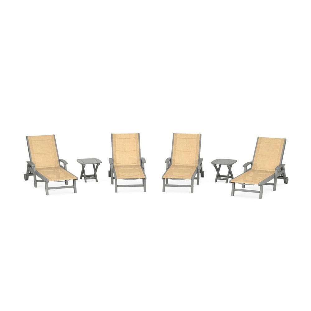 POLYWOOD® - Coastal Chaise 6-Piece Set with Wheels - PWS2024