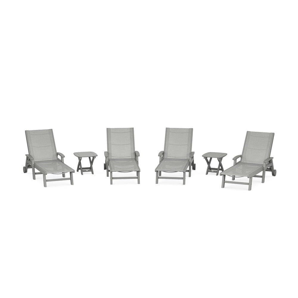 POLYWOOD® - Coastal Chaise 6-Piece Set with Wheels - PWS2024