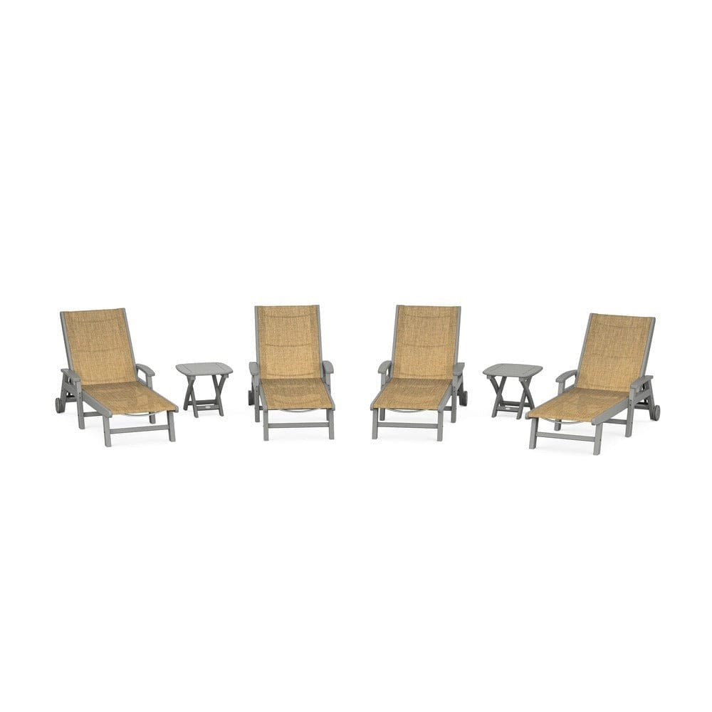 POLYWOOD® - Coastal Chaise 6-Piece Set with Wheels - PWS2024