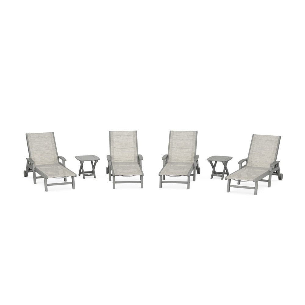 POLYWOOD® - Coastal Chaise 6-Piece Set with Wheels - PWS2024