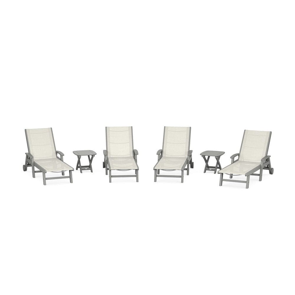 POLYWOOD® - Coastal Chaise 6-Piece Set with Wheels - PWS2024