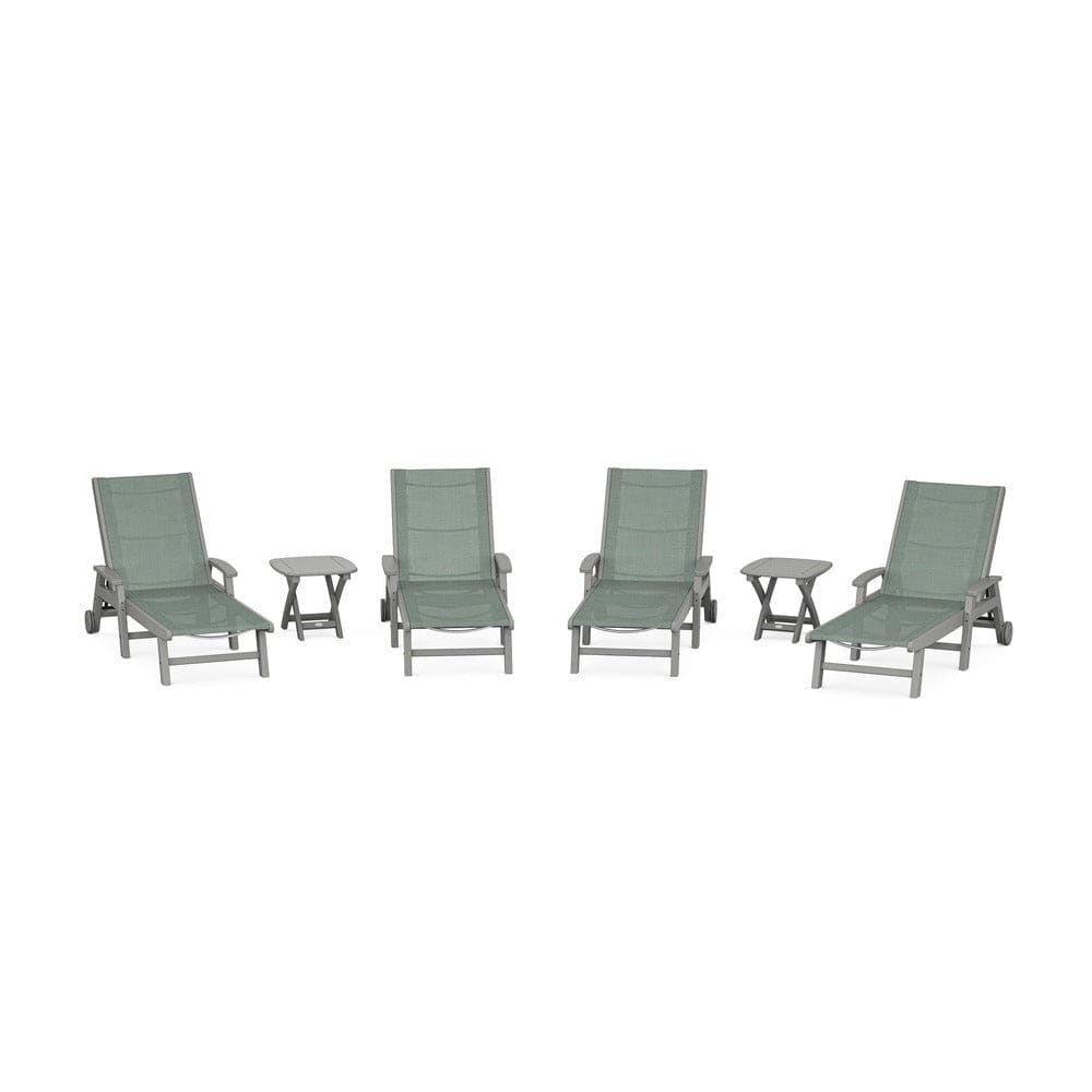 POLYWOOD® - Coastal Chaise 6-Piece Set with Wheels - PWS2024