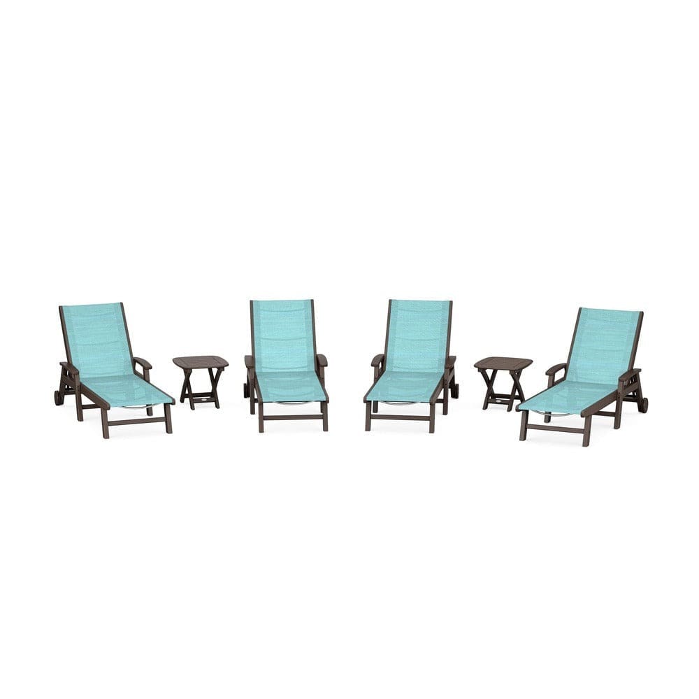 POLYWOOD® - Coastal Chaise 6-Piece Set with Wheels - PWS2024