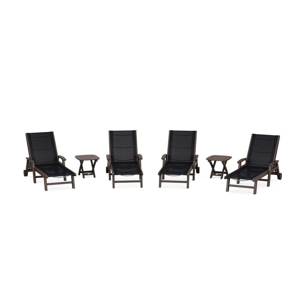 POLYWOOD® - Coastal Chaise 6-Piece Set with Wheels - PWS2024