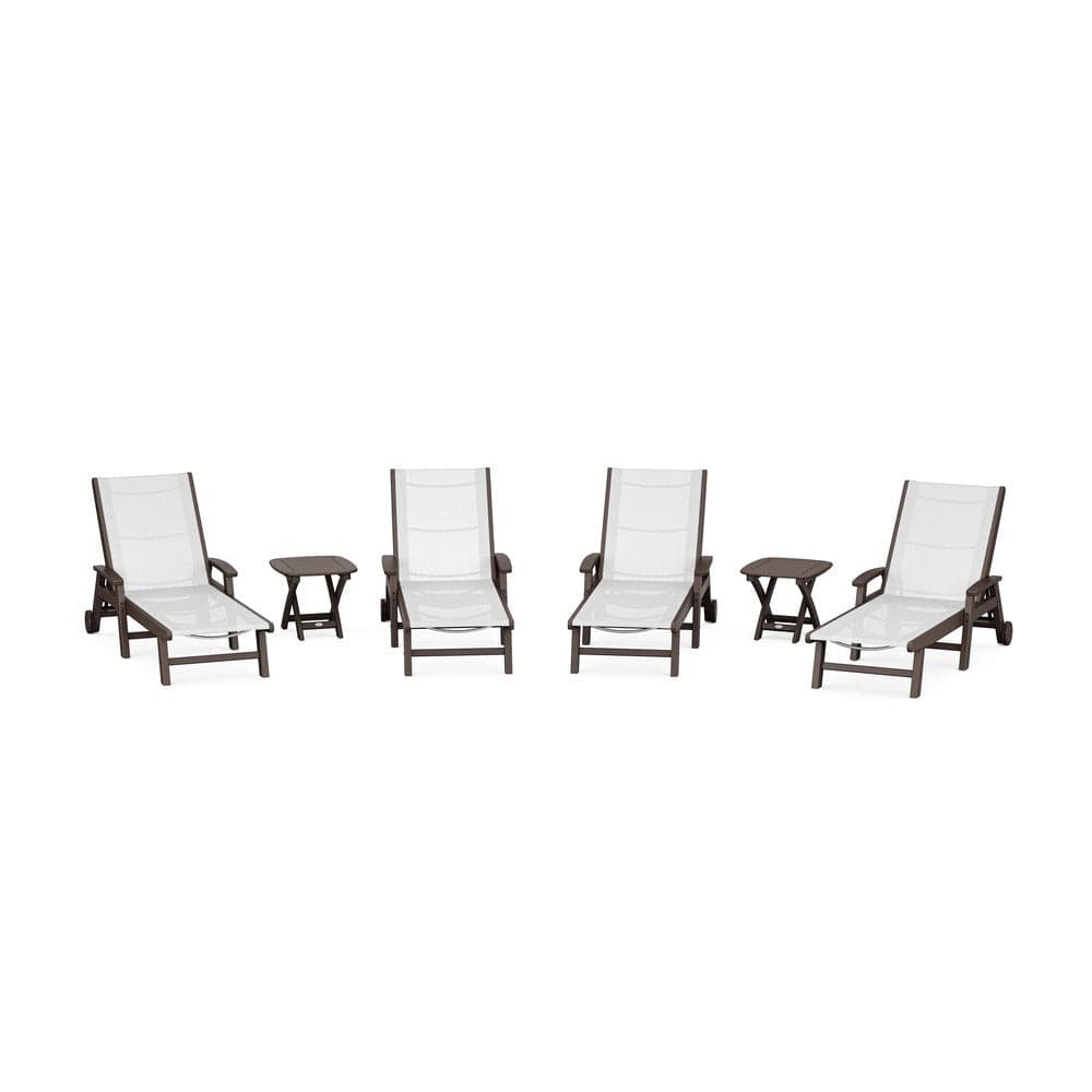 POLYWOOD® - Coastal Chaise 6-Piece Set with Wheels - PWS2024