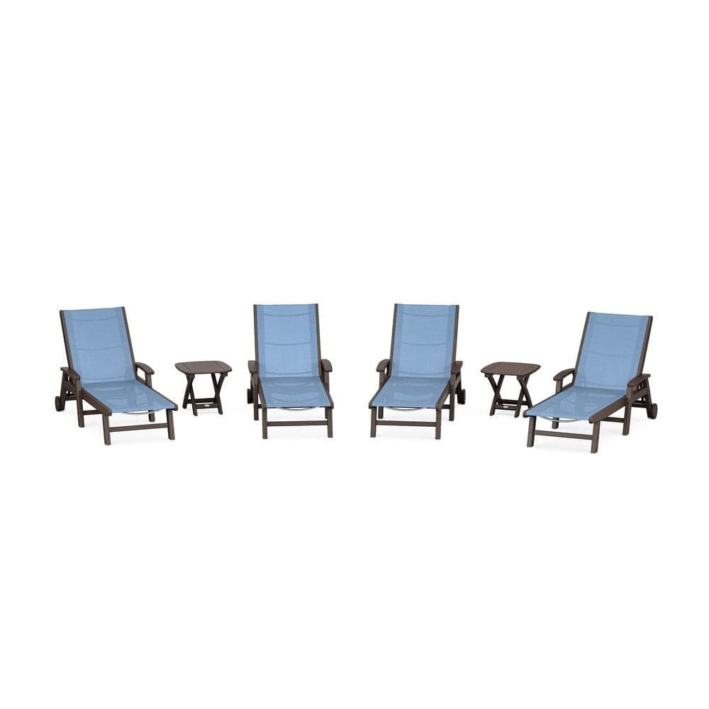 POLYWOOD® - Coastal Chaise 6-Piece Set with Wheels - PWS2024 Outdoor Furniture POLYWOOD®
