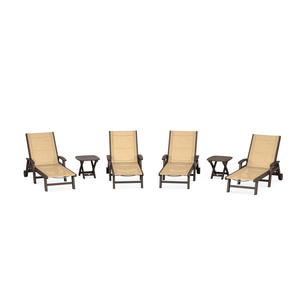 POLYWOOD® - Coastal Chaise 6-Piece Set with Wheels - PWS2024