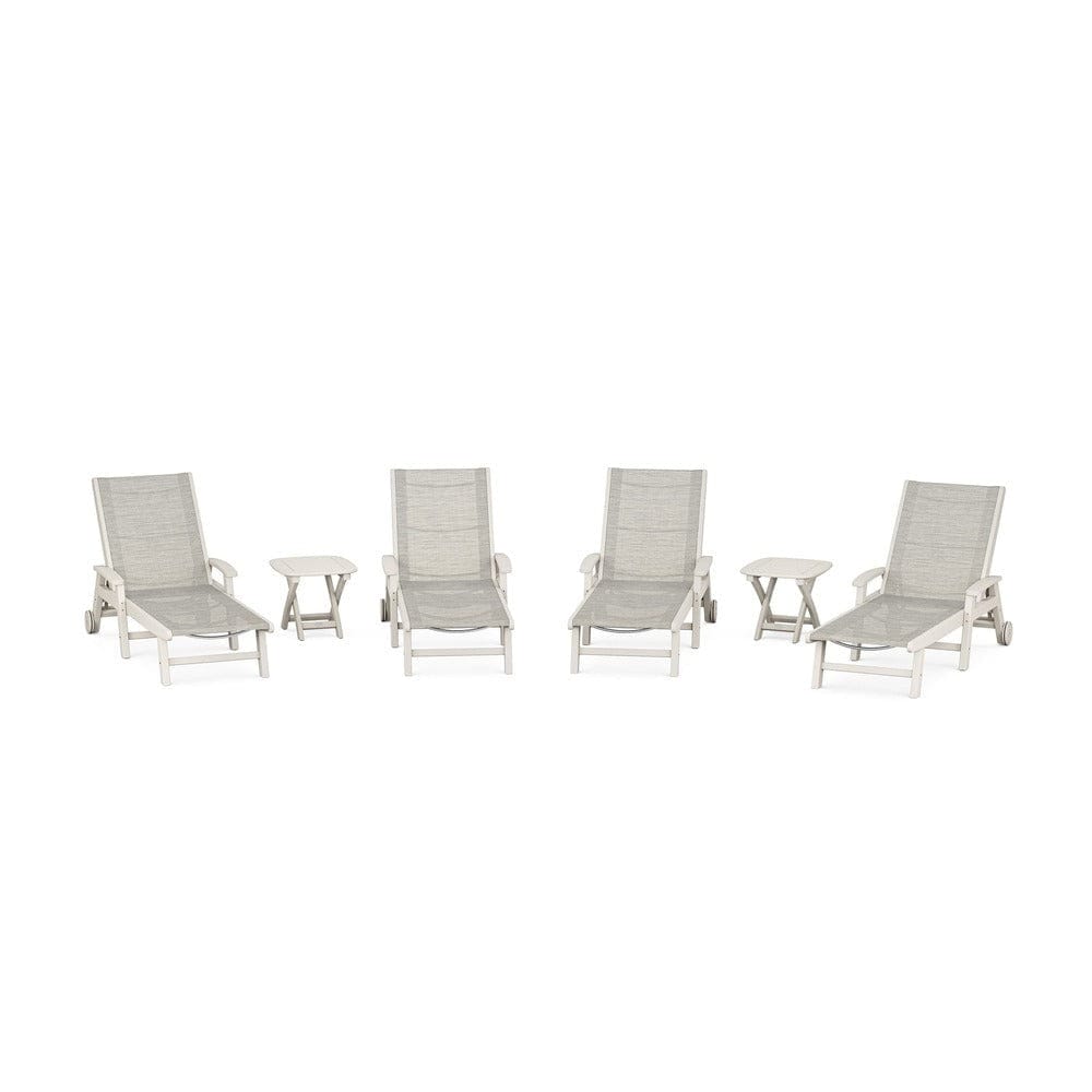 POLYWOOD® - Coastal Chaise 6-Piece Set with Wheels - PWS2024