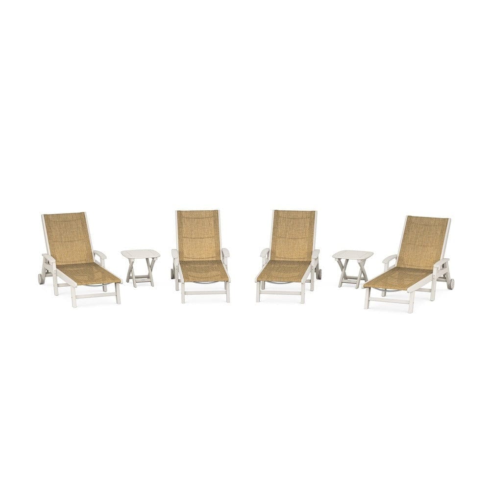POLYWOOD® - Coastal Chaise 6-Piece Set with Wheels - PWS2024