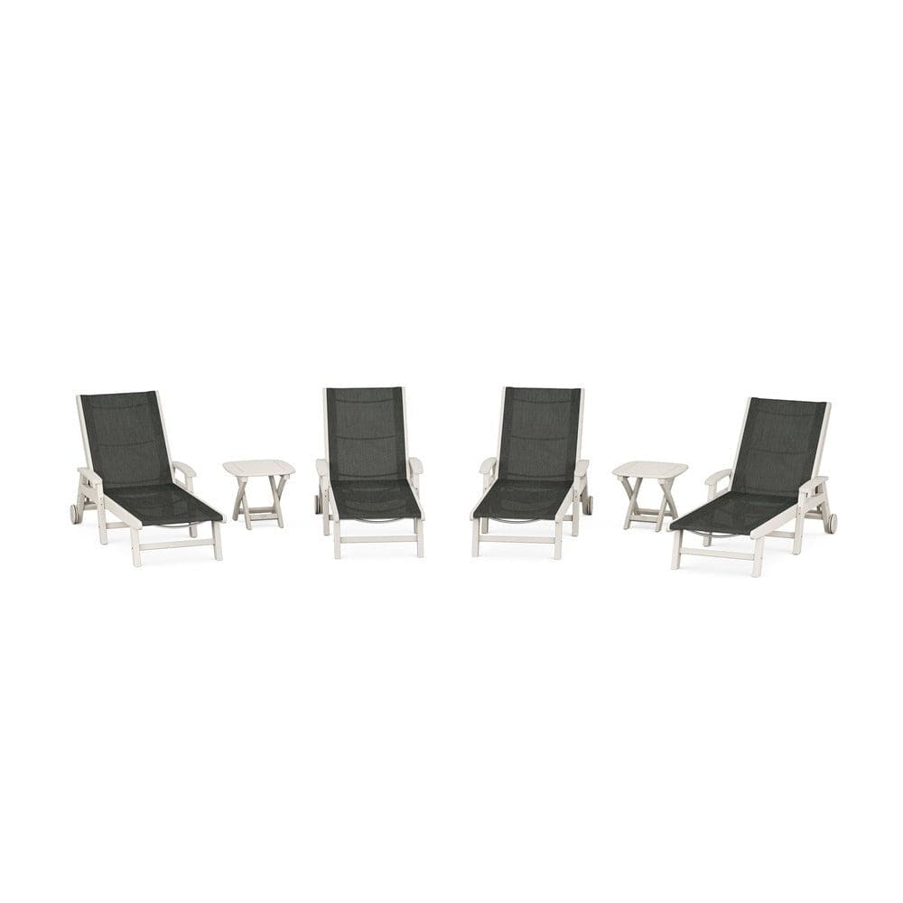POLYWOOD® - Coastal Chaise 6-Piece Set with Wheels - PWS2024 Outdoor Furniture POLYWOOD®