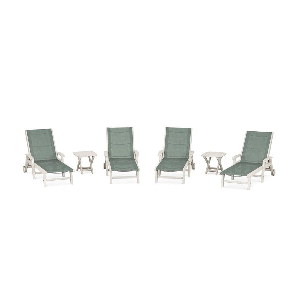 POLYWOOD® - Coastal Chaise 6-Piece Set with Wheels - PWS2024