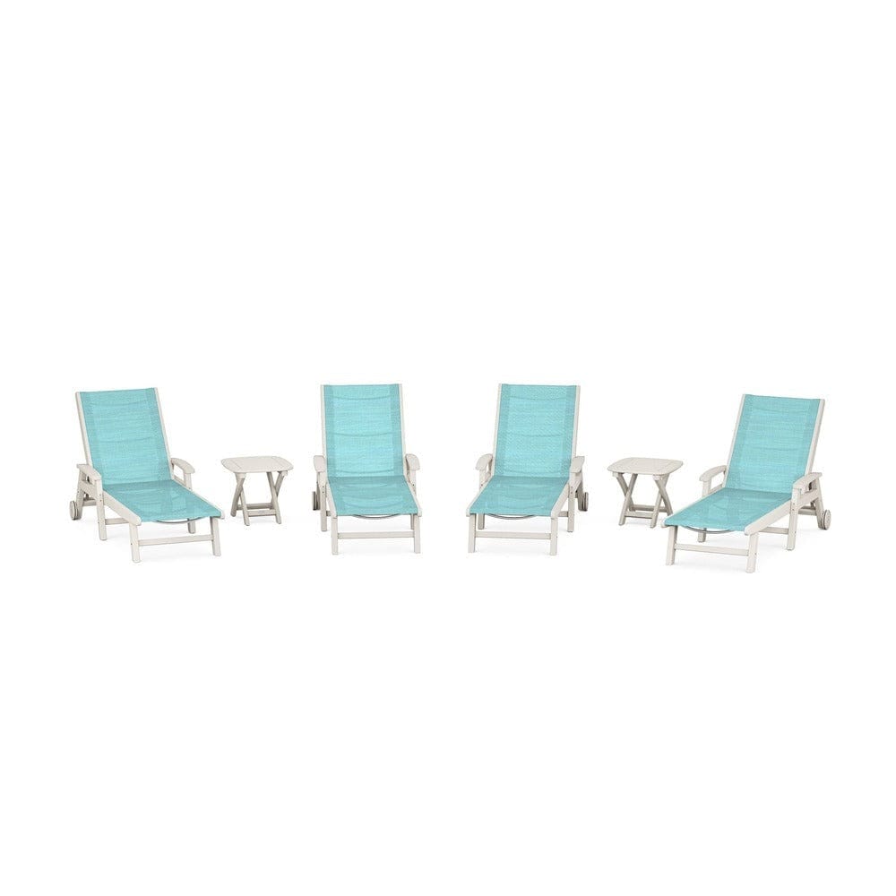 POLYWOOD® - Coastal Chaise 6-Piece Set with Wheels - PWS2024