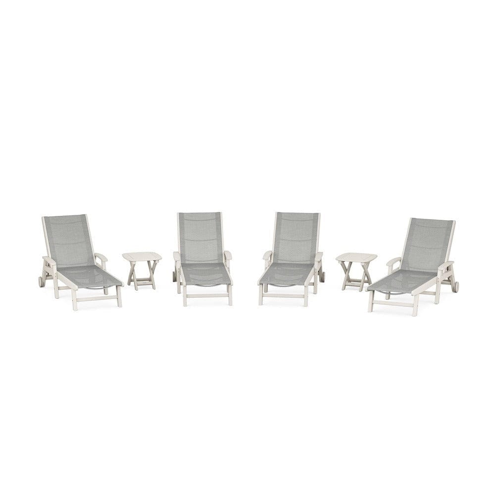 POLYWOOD® - Coastal Chaise 6-Piece Set with Wheels - PWS2024