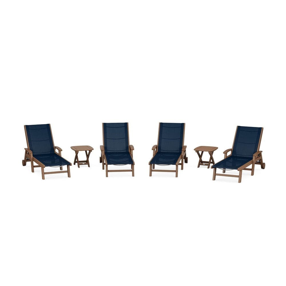 POLYWOOD® - Coastal Chaise 6-Piece Set with Wheels - PWS2024
