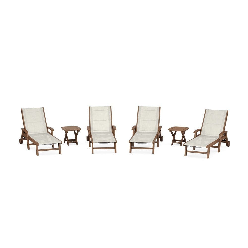 POLYWOOD® - Coastal Chaise 6-Piece Set with Wheels - PWS2024