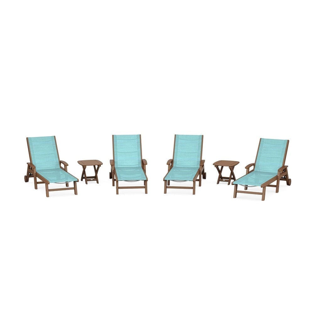 POLYWOOD® - Coastal Chaise 6-Piece Set with Wheels - PWS2024