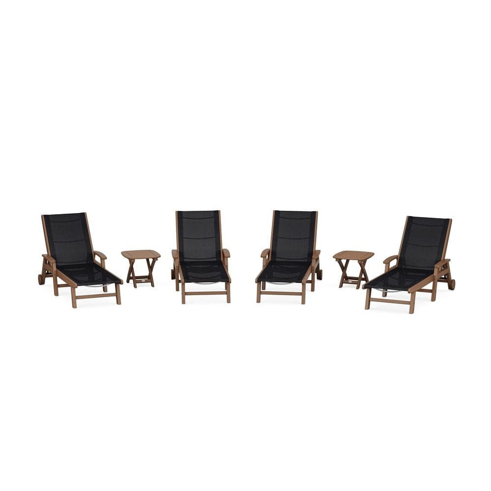 POLYWOOD® - Coastal Chaise 6-Piece Set with Wheels - PWS2024