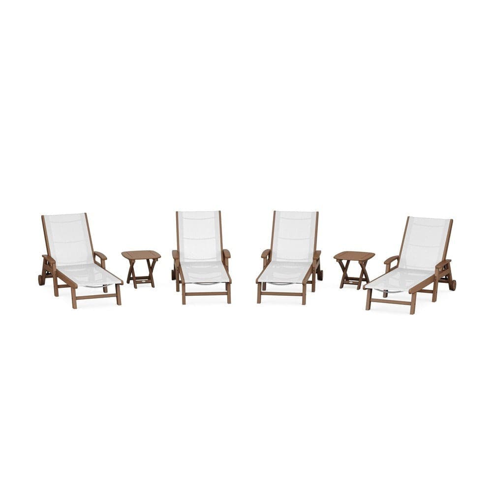 POLYWOOD® - Coastal Chaise 6-Piece Set with Wheels - PWS2024