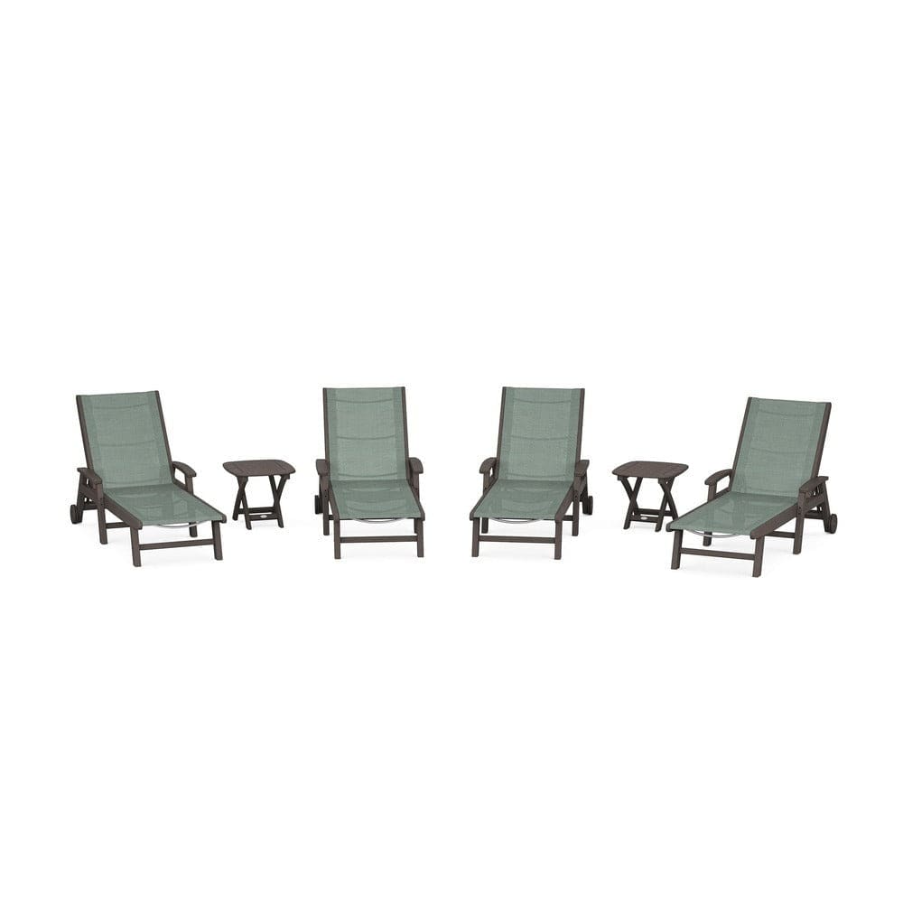 POLYWOOD® - Coastal Chaise 6-Piece Set with Wheels - PWS2024