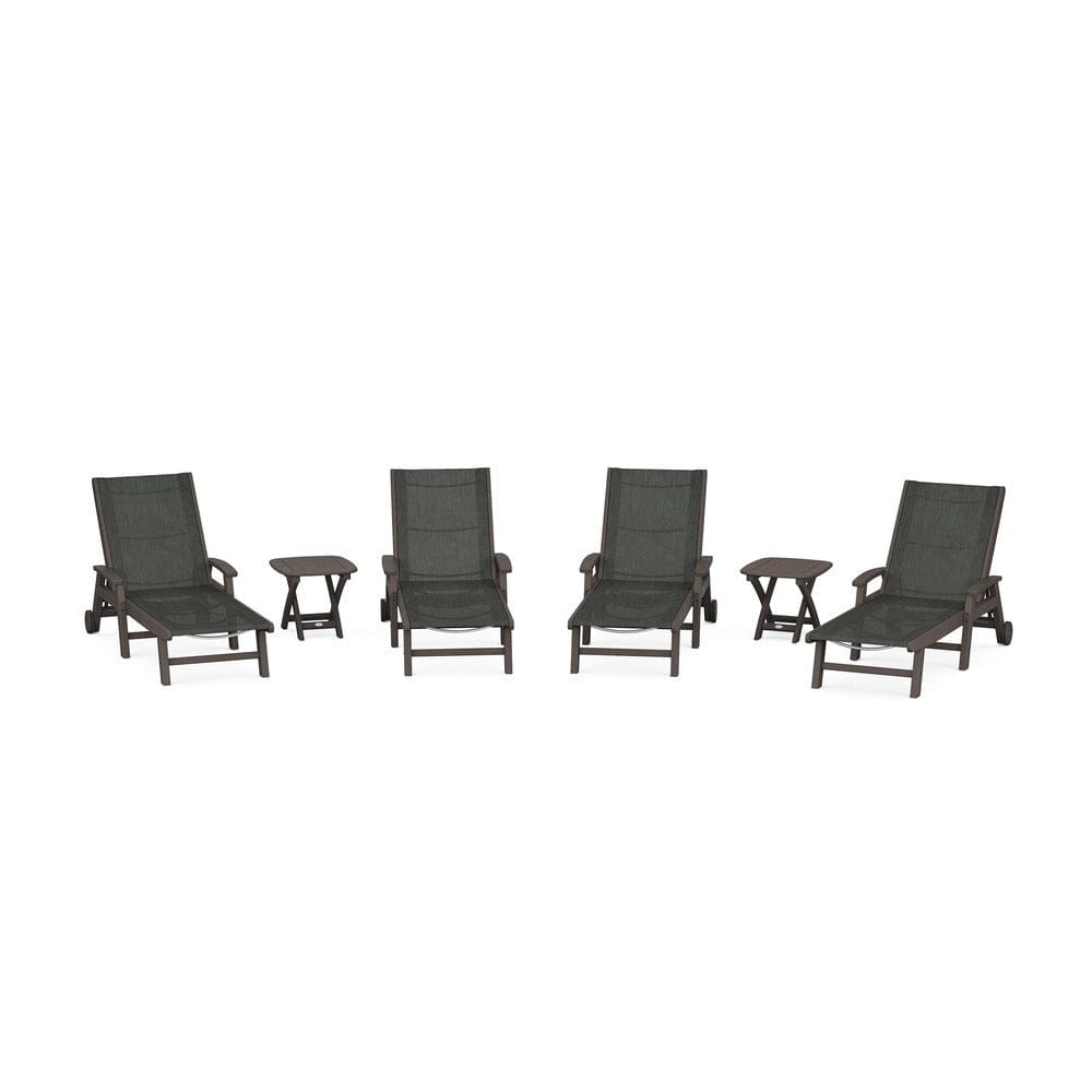 POLYWOOD® - Coastal Chaise 6-Piece Set with Wheels - PWS2024