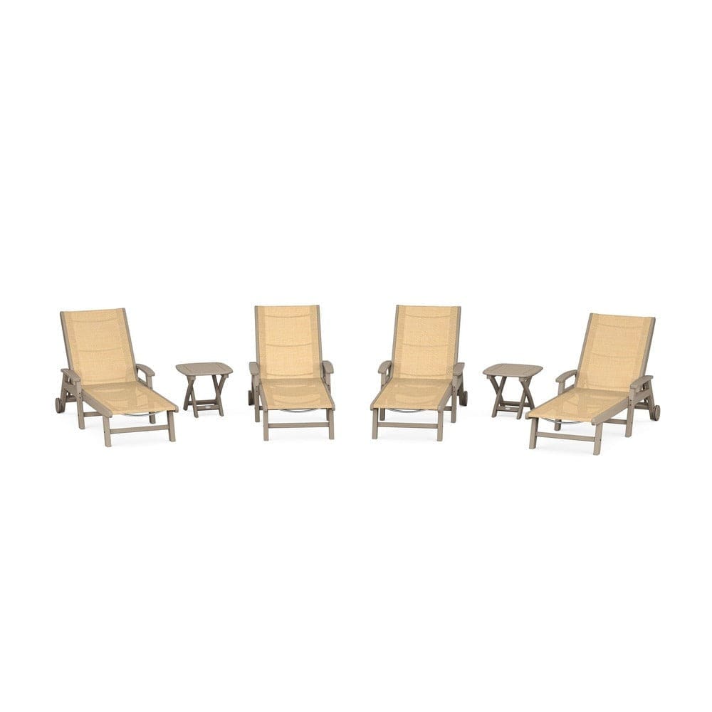 POLYWOOD® - Coastal Chaise 6-Piece Set with Wheels - PWS2024