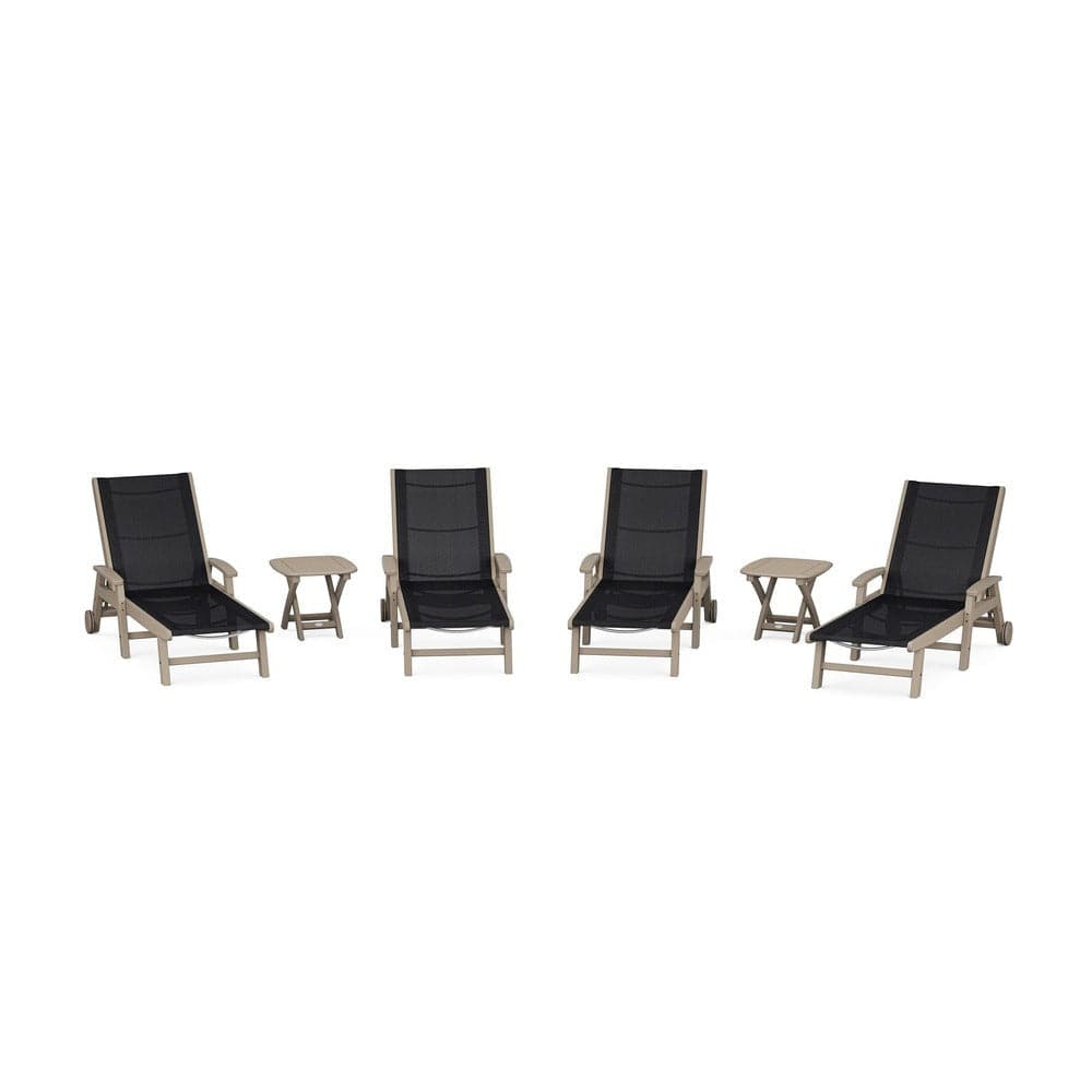 POLYWOOD® - Coastal Chaise 6-Piece Set with Wheels - PWS2024