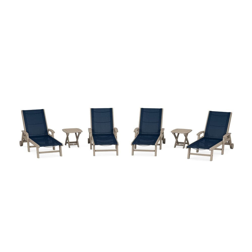 POLYWOOD® - Coastal Chaise 6-Piece Set with Wheels - PWS2024