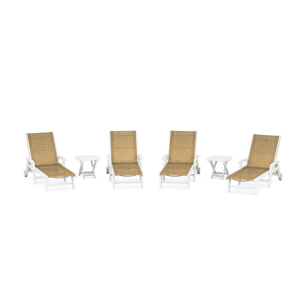 POLYWOOD® - Coastal Chaise 6-Piece Set with Wheels - PWS2024