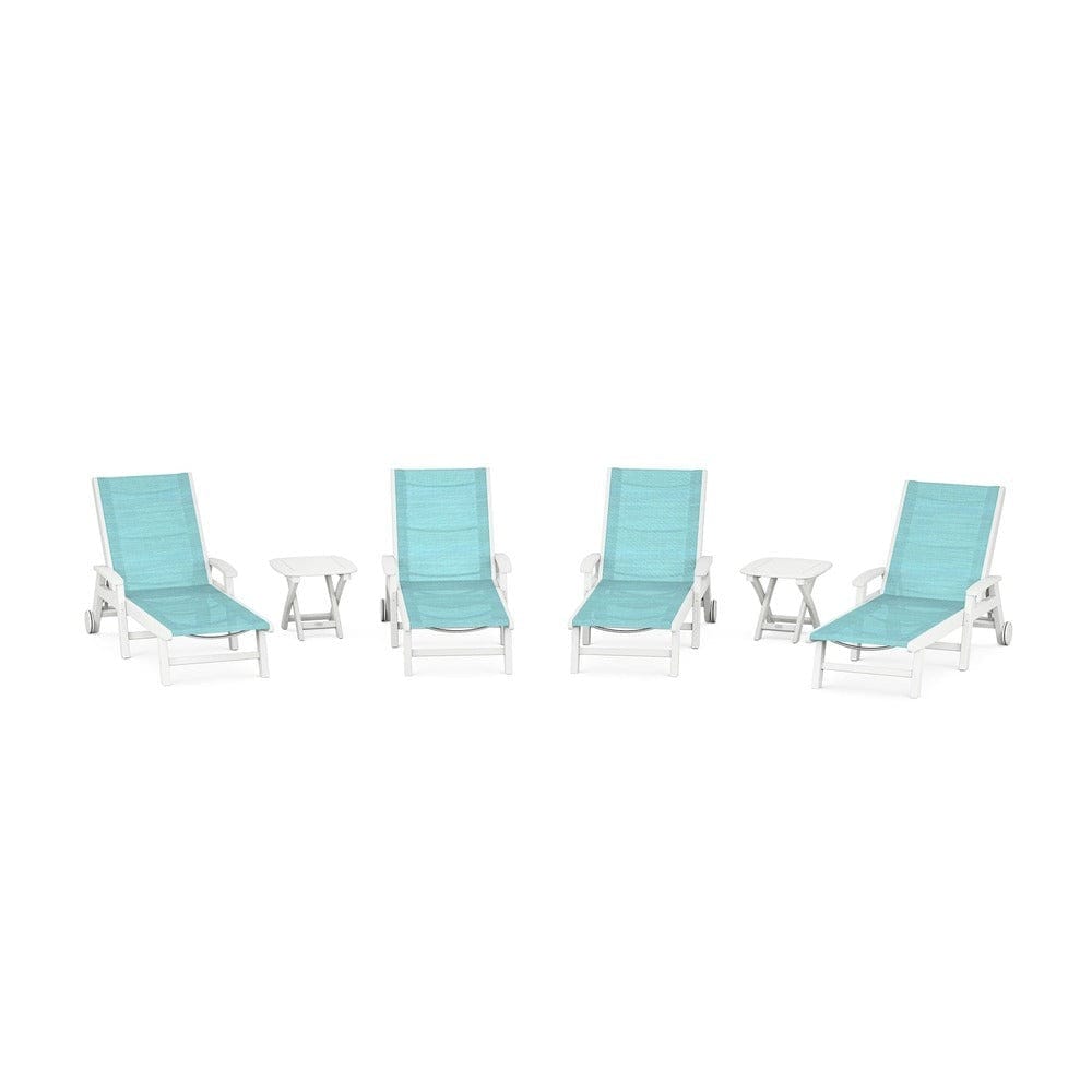 POLYWOOD® - Coastal Chaise 6-Piece Set with Wheels - PWS2024