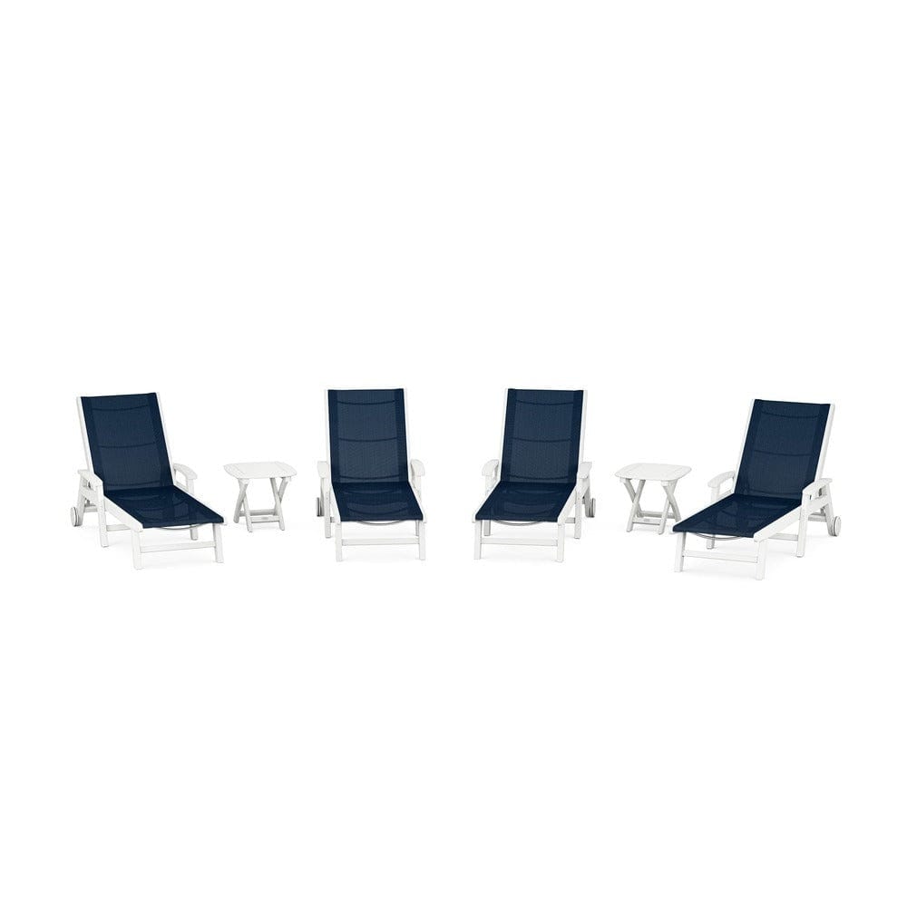 POLYWOOD® - Coastal Chaise 6-Piece Set with Wheels - PWS2024