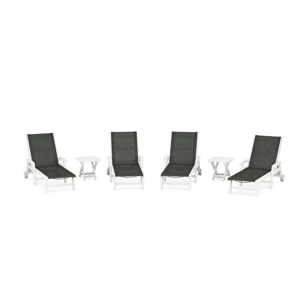 POLYWOOD® - Coastal Chaise 6-Piece Set with Wheels - PWS2024