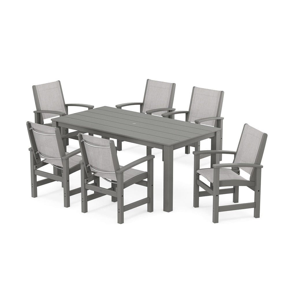 POLYWOOD® - Coastal 7-Piece Parsons Dining Set - PWS2275 Outdoor Furniture POLYWOOD®