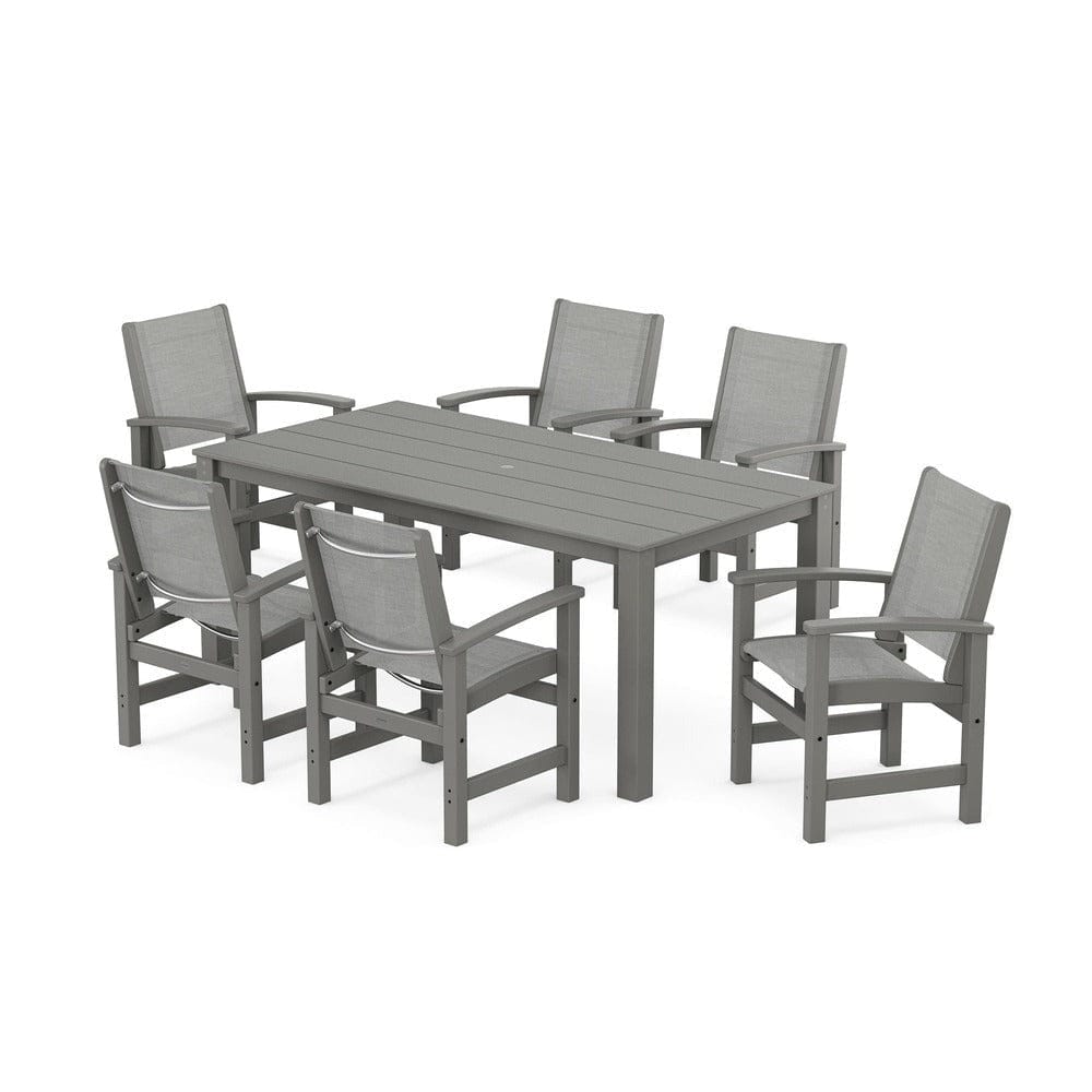 POLYWOOD® - Coastal 7-Piece Parsons Dining Set - PWS2275 Outdoor Furniture POLYWOOD®