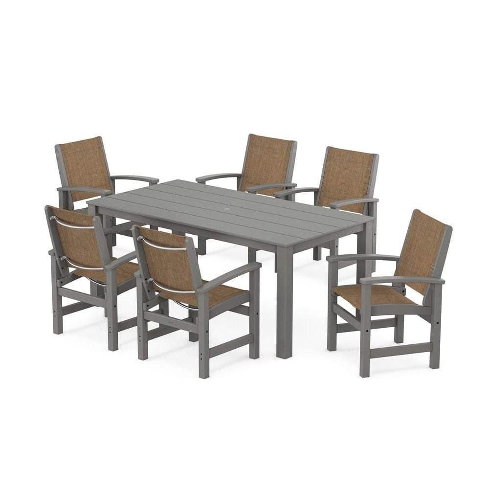POLYWOOD® - Coastal 7-Piece Parsons Dining Set - PWS2275 Outdoor Furniture POLYWOOD®