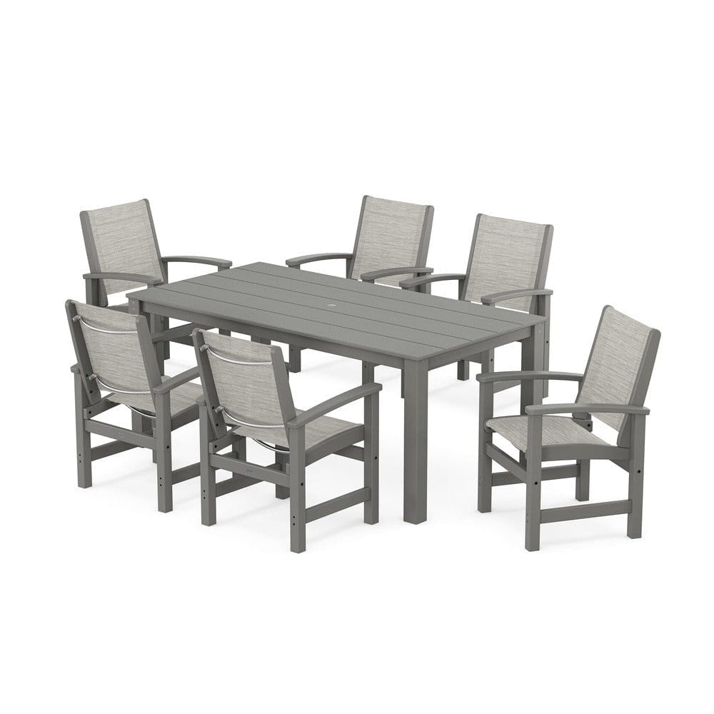 POLYWOOD® - Coastal 7-Piece Parsons Dining Set - PWS2275 Outdoor Furniture POLYWOOD®