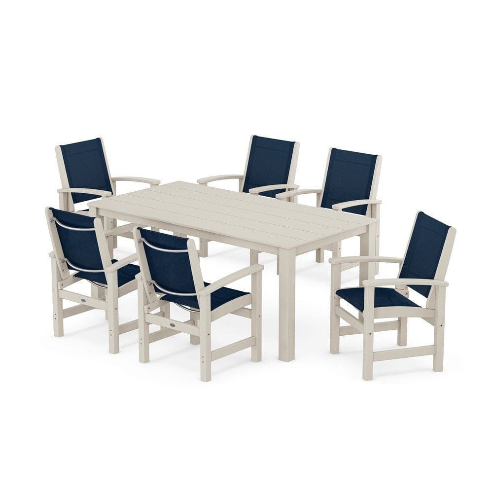 POLYWOOD® - Coastal 7-Piece Parsons Dining Set - PWS2275 Outdoor Furniture POLYWOOD®